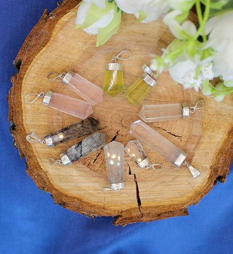 Quartz pendant necklace 925 - pendant,
