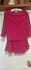 Beautiful new red fully lined Minuet suit Jacket size 14 and Skirt size 12 
