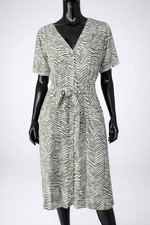 Editors Cut Zebra Print Midi