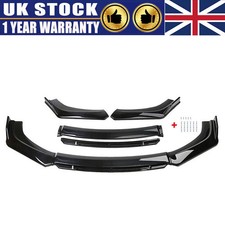 Add-on Universal Car Front Bumper Lip Body Splitter Spoiler Chin Kit Gloss Black
