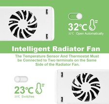 Radiator Fan Booster 3.0/5.0 Low Power Smart Air Booster 36CFM/60CFM 100-240V UK