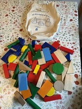 VINTAGE 50 Wooden Blocks