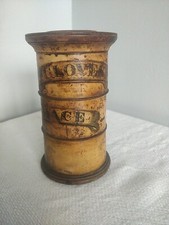 ANTIQUE ORIGINAL VICTORIAN / GEORGIAN 3 PART 19th CENTURY TREEN SPICE TOWER  