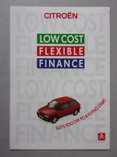 CITROEN AX BX 2CV6 SPECIAL 2CV DOLLY orig 1988 UK Mkt Low Cost Finance Brochure