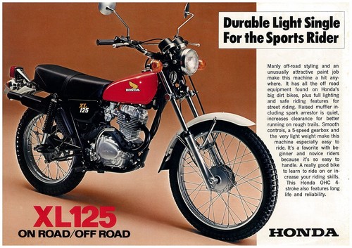 Honda brochure xl125 1976 - xl125,