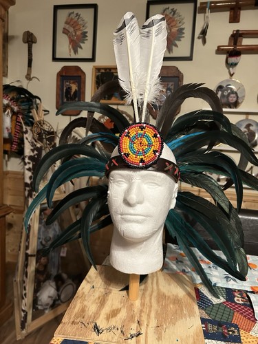 Aztec warrior head dress - dress, hand