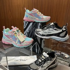 Off Arrow White Be Right Back Miami Unisex Retro Running Shoes Casual Sneakers