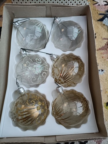 Vintage glass christmas - glass,