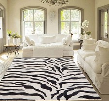 Hand Tufted Zebra Print Area