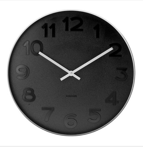 Karlsson black clock large - karlsson,