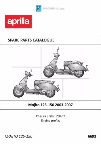 Aprilia parts manual - , book