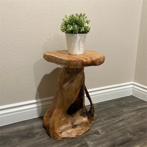 Rustic cedar root flower stand - rustic,