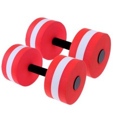 2 x EVA Aquatic Exercise Dumbbells For Water Aerobics Swimming Pool Training