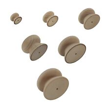 Beech Knobs, Pack of 4, Drilled,  Various Sizes Unfinished. Wooden Door Handles