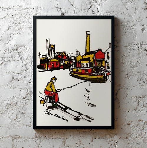 Original narrowboat art - original,