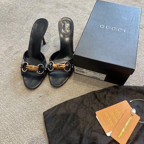 Gucci black floral canvas - black,