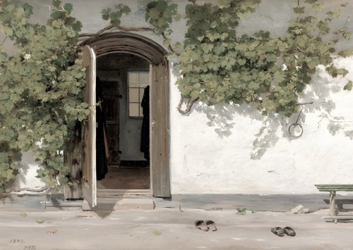 Charming cottage entrance wall - charming,