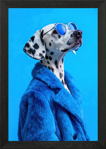 Dalmatian blue fur coat - blue,