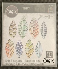 Sizzix Leaf Design Metal Die Set 8 Piece Thinlits by Tim Holtz (664431)
