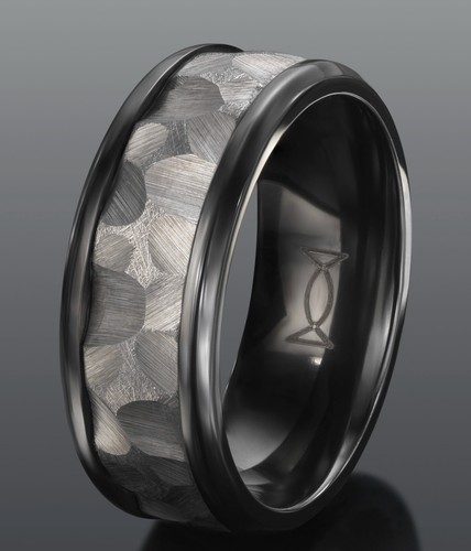 8mm zirconium men - ring, with