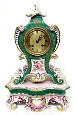 Antique 19th Century French Porcelain Gilt & Painted Clock ROYER A PARIS