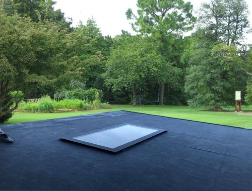 Flat roof glass - roof, /
