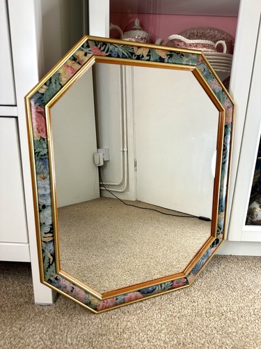 Vintage octagon wall mirror - vintage,