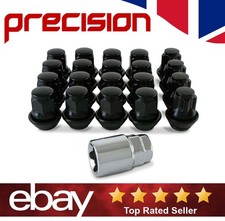 16 x Black Wheel Nuts & 4 x Locking Nuts for Ford Mondeo ST220 Alloys