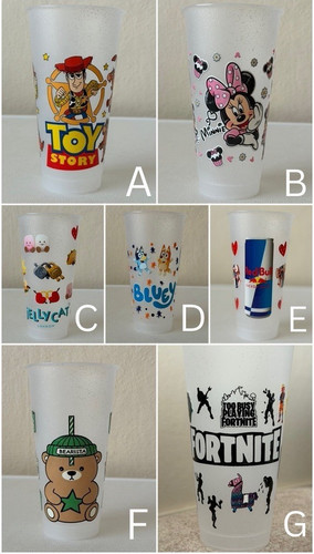 Plastic tumblers graphic print - plastic,