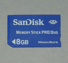 8GB SanDisk Memory Stick Pro Duo PSP Memory Card - Sony Playstation PSP - Blue