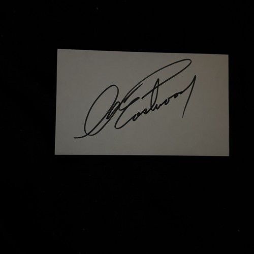 Clint eastwood autographed 3x5 - clint,