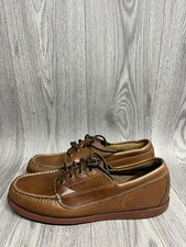 G H Bass Brown Leather Boat Shoes UK Size 6 Brand New