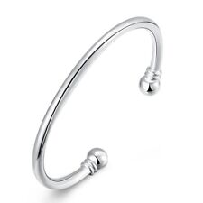 925 Sterling Silver Torque Ball Opening Bangle Maidens / Boys or Girls / Ladies