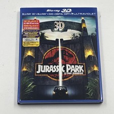 Jurassic Park 3D Blu-ray/DVD, 2013, 3-Disc Set + Digital Copy With Slipcover New