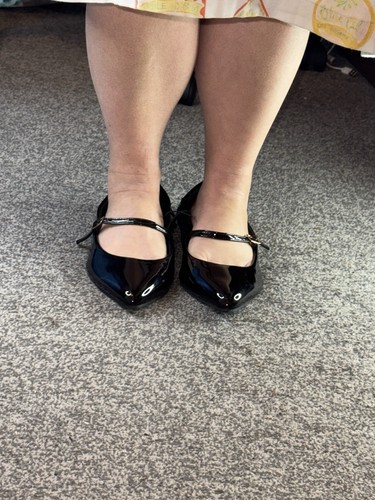 Black patent extra wide fit - patent,