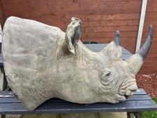 Life Size Black Rhino Head