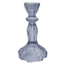 Blue Glass Dinner Candle