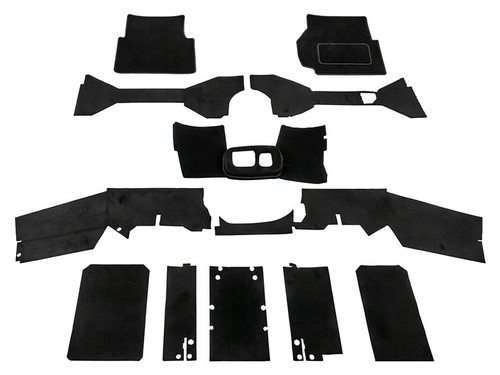 Black front carpet kit inc - black,