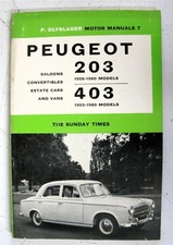 PEUGEOT 203 + 403 1955 on Car