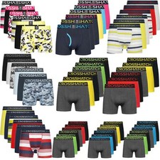 Mens 6 Pack Crosshatch Boxers Shorts Underwear Trunks Various Styles Underwear