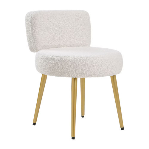 Faux fur vanity stool - faux,