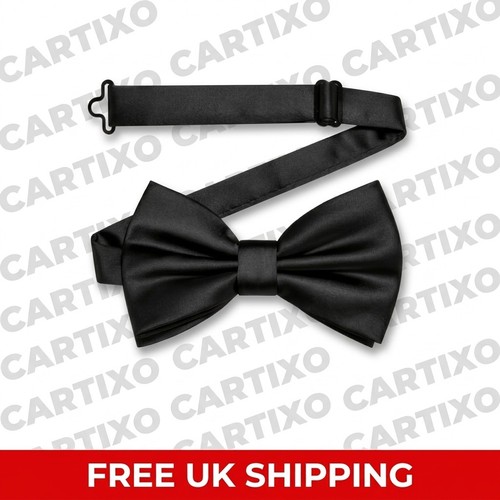 Black bow tie adjustable - bow,