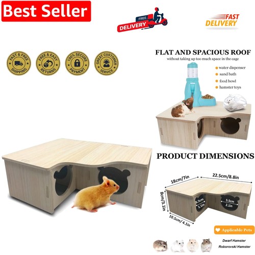 Wooden hamster house corner - hamster,