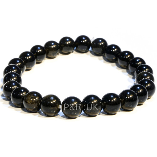 Black tourmaline bracelet 8mm - tourmaline,
