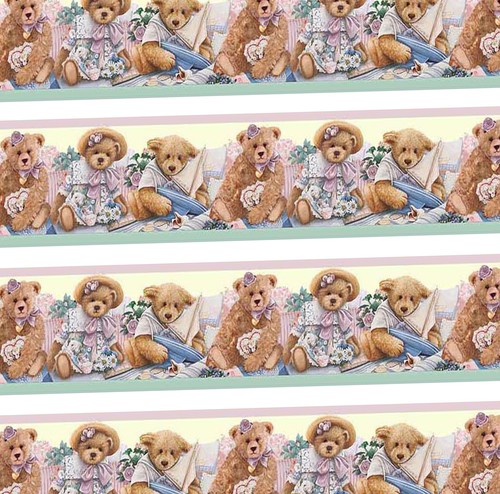Dolls house wallpaper border - wallpaper,