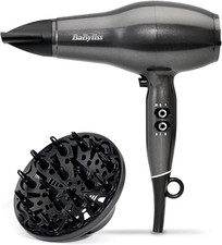 Babyliss Platinum Diamond Hair Dryer & Diffuser - Professional 2300W Blow Dryer 
