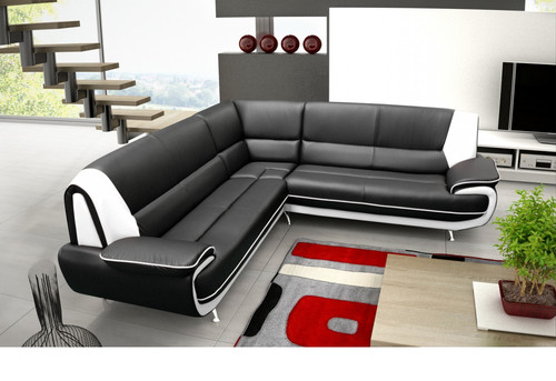 Black white palermo sofa 2 - black,