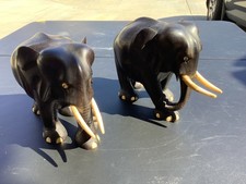 Ebony Wood Elephant Carving