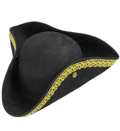Suede tricorn hat - suede,