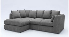 New Gamzo Fabric Corner Sofa Firm | Soft Jumbo Cord 3-4-5 Seater Corner Sofa Lef